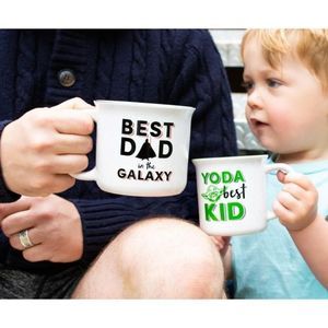 Star Wars mugs set Best Dad in the Galaxy , Yoda Best Kid , Dark Vader &Yoda
